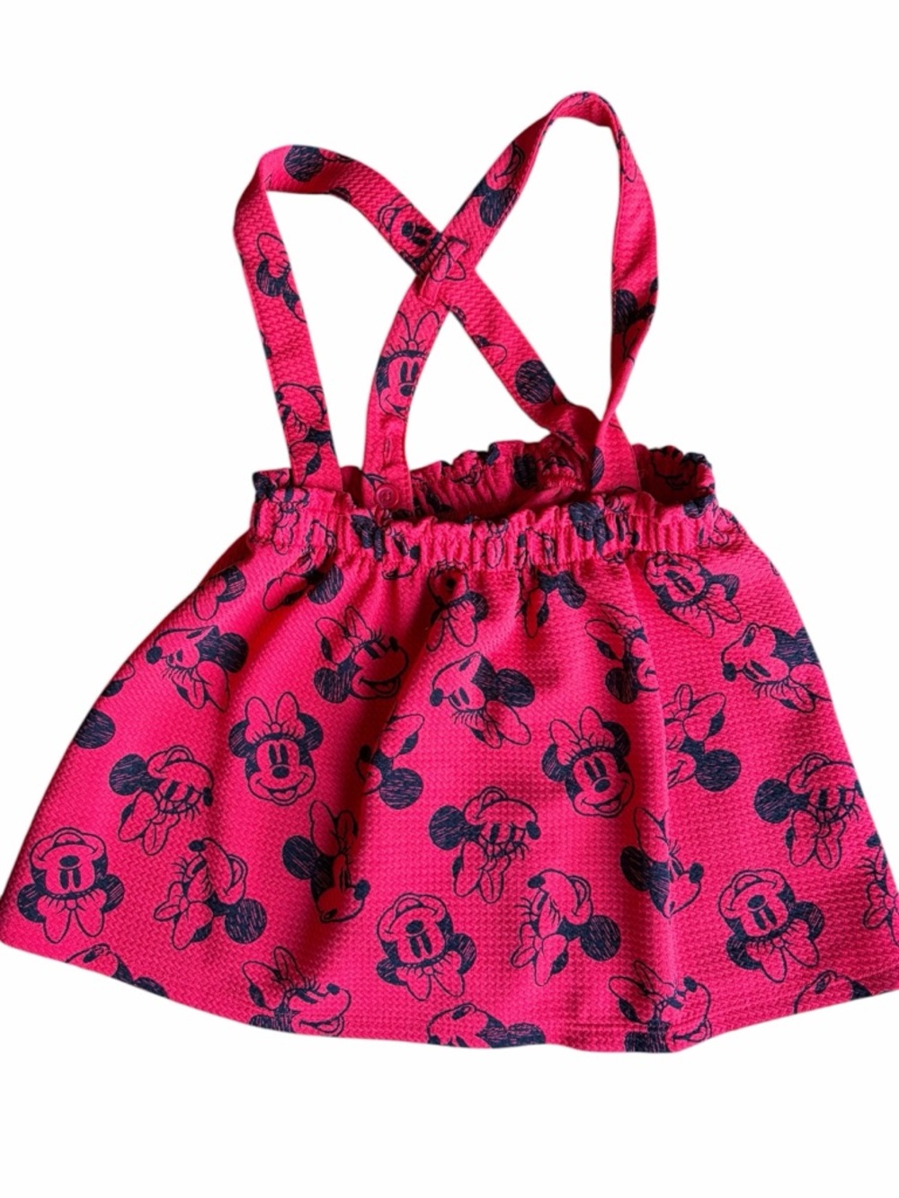 Girls Red Minnie Mouse Print Dress - Picture 1 of 6